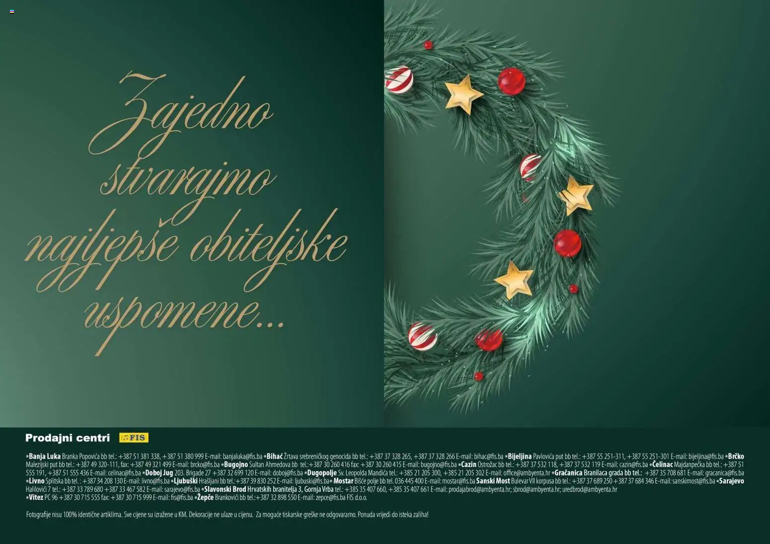 Pregled letka Čarobna blagdanska ponuda trgovine FIS vrijedi od 2025.12.14