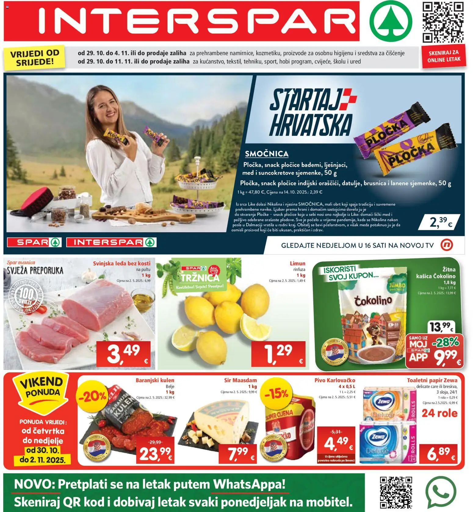 Interspar aktualni Katalog vrijedi od 29.10.2025 - tjedna akcija broj stranice 1