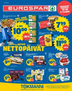 Kaupan Tokmanni EUROSPAR Ylöjärvi Ruokasanomat esikatselu, voimassa 04/09/2025