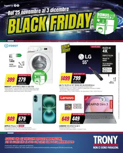 Anteprima dell'opuscolo Black Friday dal negozio Trony valido da 25/11/2025