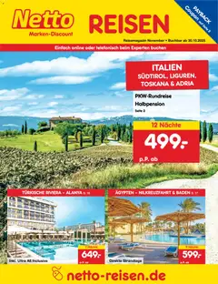 Vorschau von dem Prospekt des Geschäftes Netto Reisen, gültig ab dem 30.10.2025