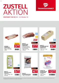 Vorschau der Angebote: Transgourmet Zustellaktion gültig ab 20.10.2025