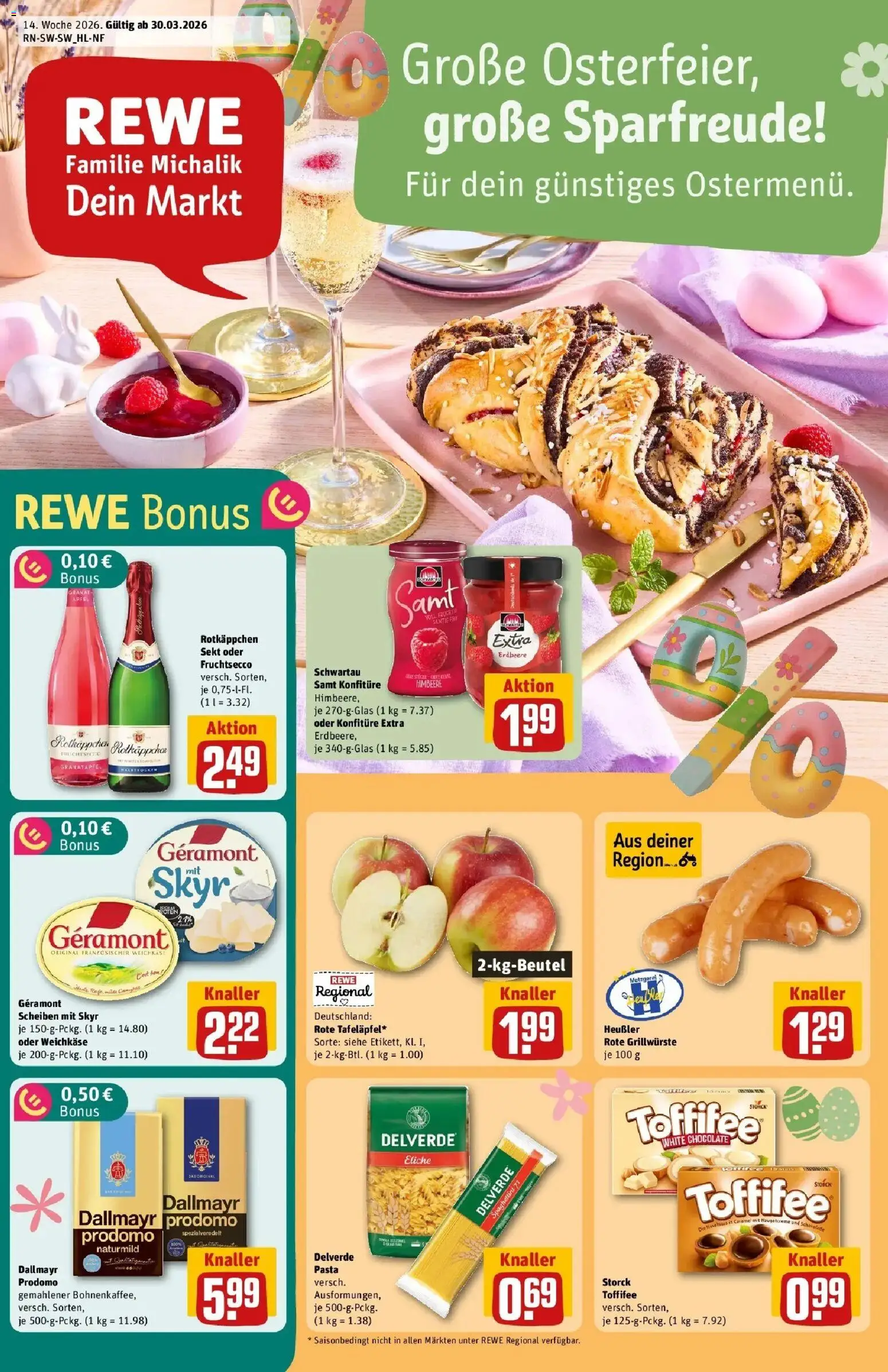 Vorschau von dem Prospekt des Geschäftes Rewe, gültig ab dem 30.03.2026