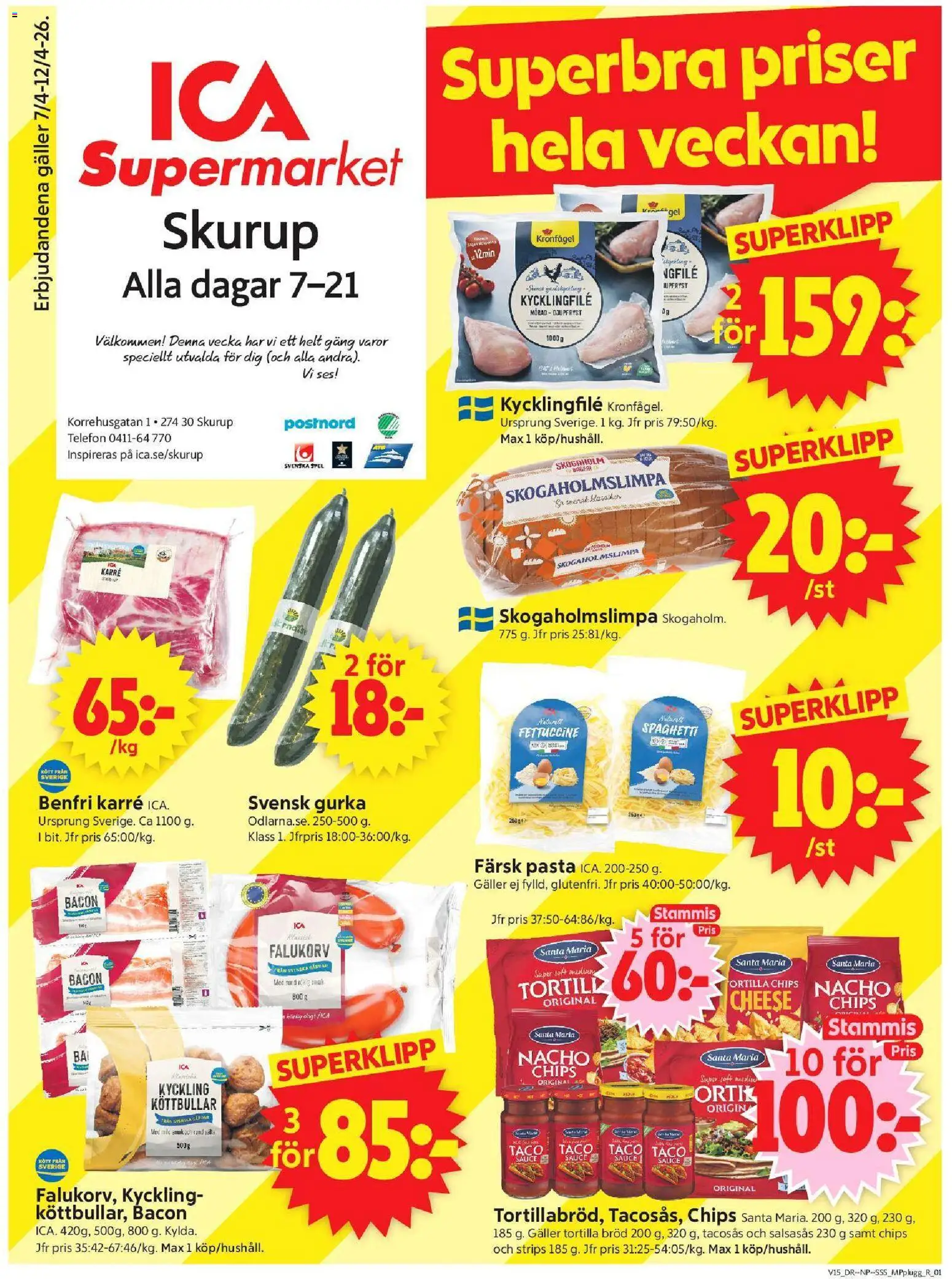 Förhandsgranska reklamblad Skurup från butik ICA Supermarket gäller från 06/04/2026