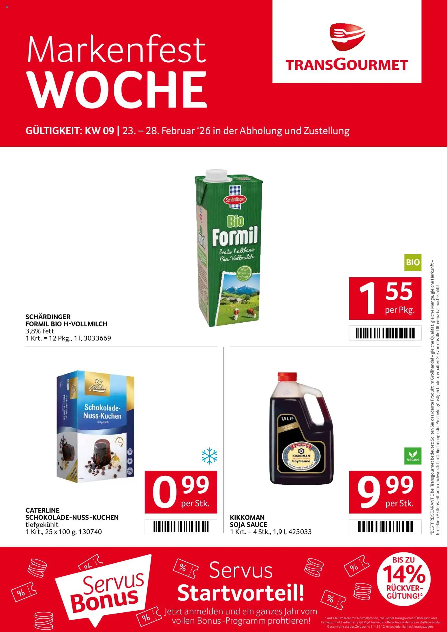 Vorschau der Angebote: Transgourmet Markenfestwoche gültig ab 23.02.2026 - Schokolade