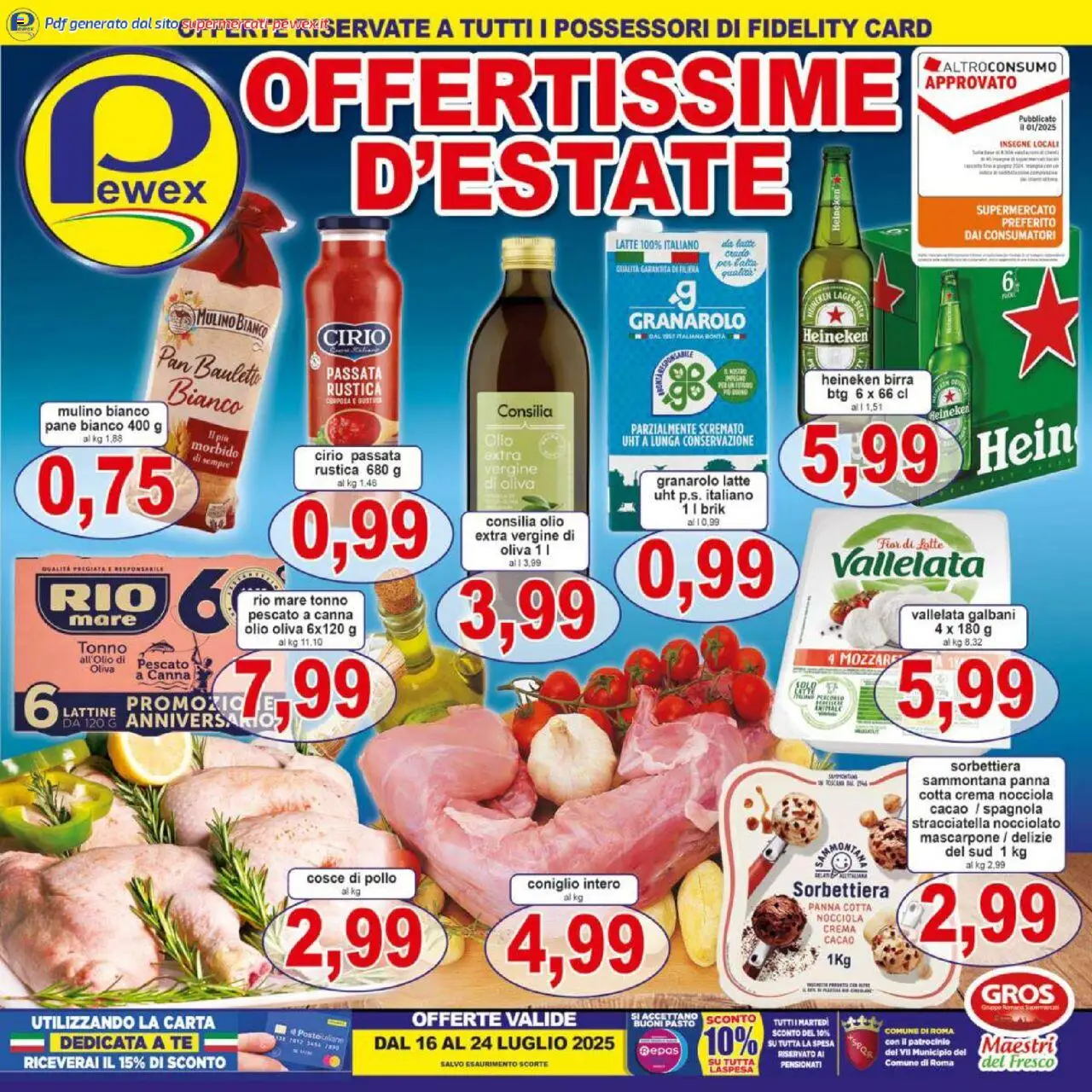 Volantino Pewex valido da 16/07/2025 numero di pagina 1