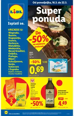 Pregled letka Lidl Katalog Super ponuda trgovine Lidl vrijedi od 16.03.2026