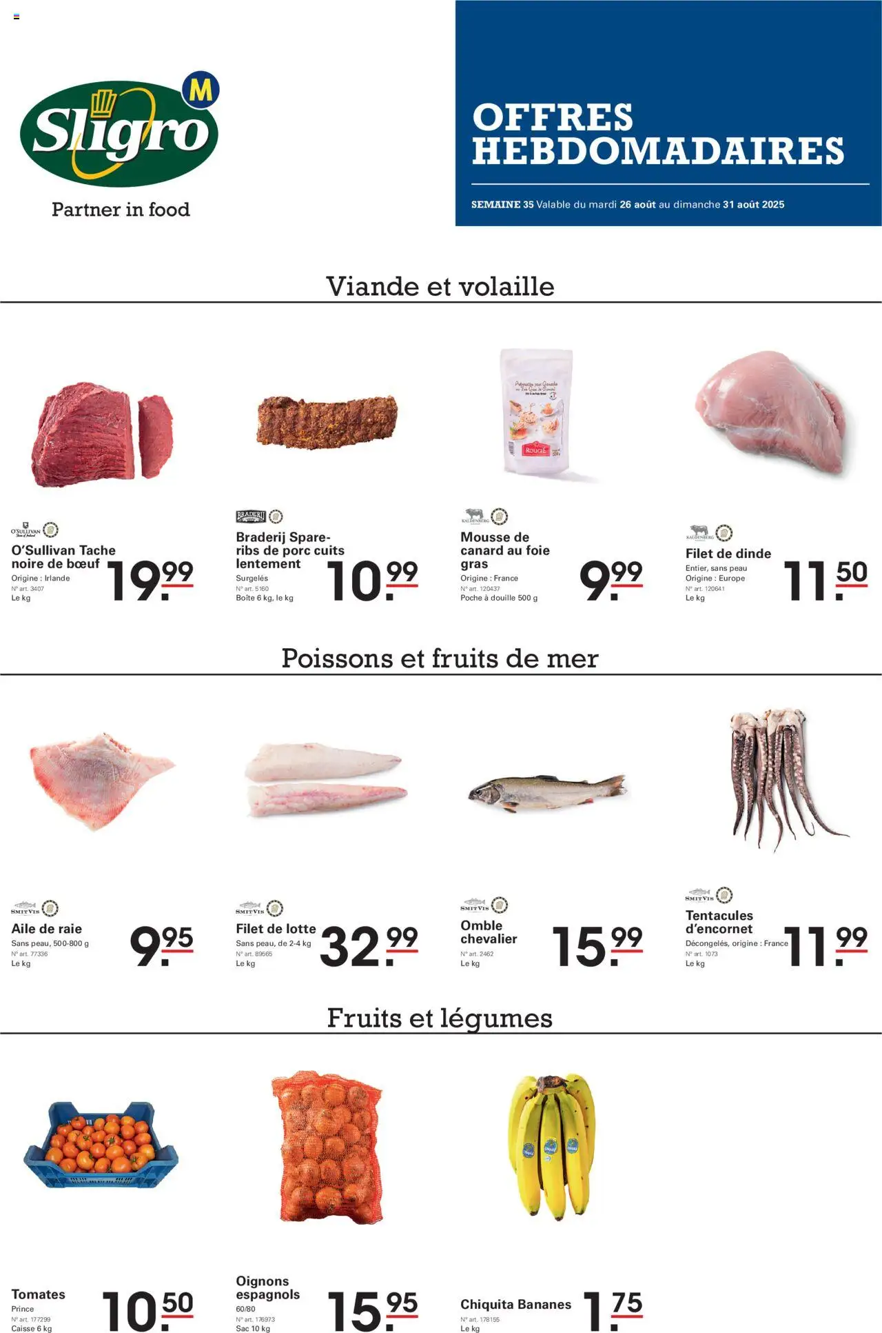 Sligro shop Publicité geldig vanaf 01/09/2025 - Paginanummer 1 - Filet