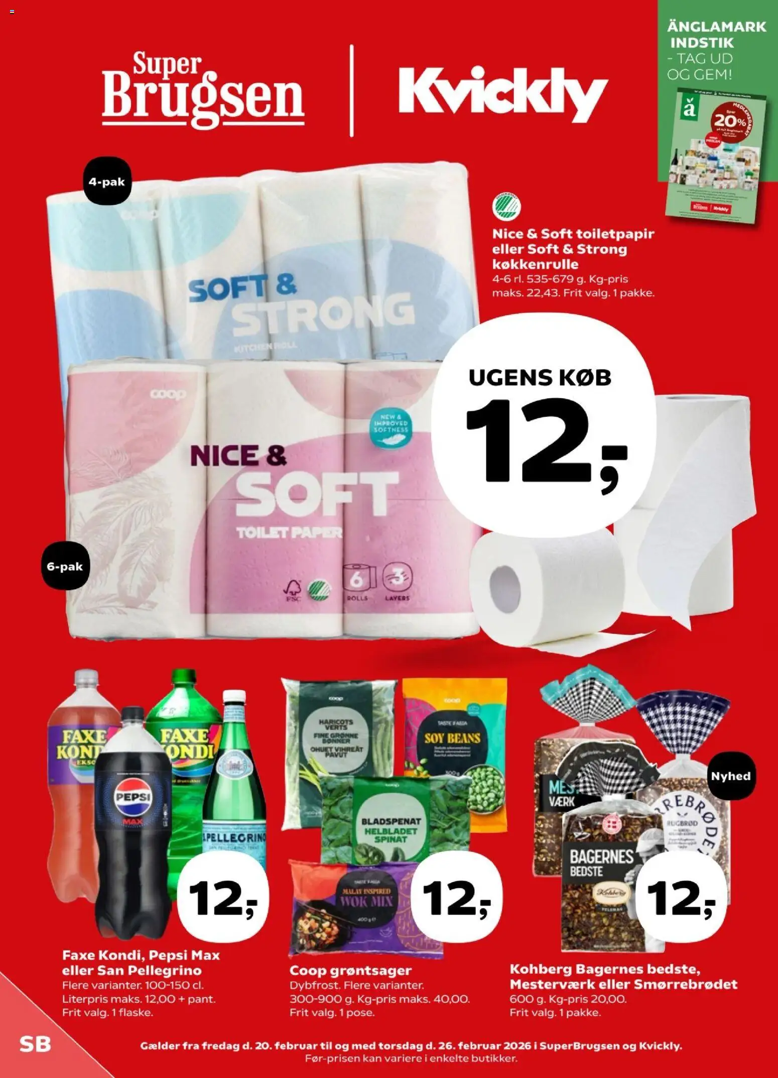 Eksempel på tilbudsavis Tilbudsavis fra butik Super Brugsen gyldig fra 20/02/2026