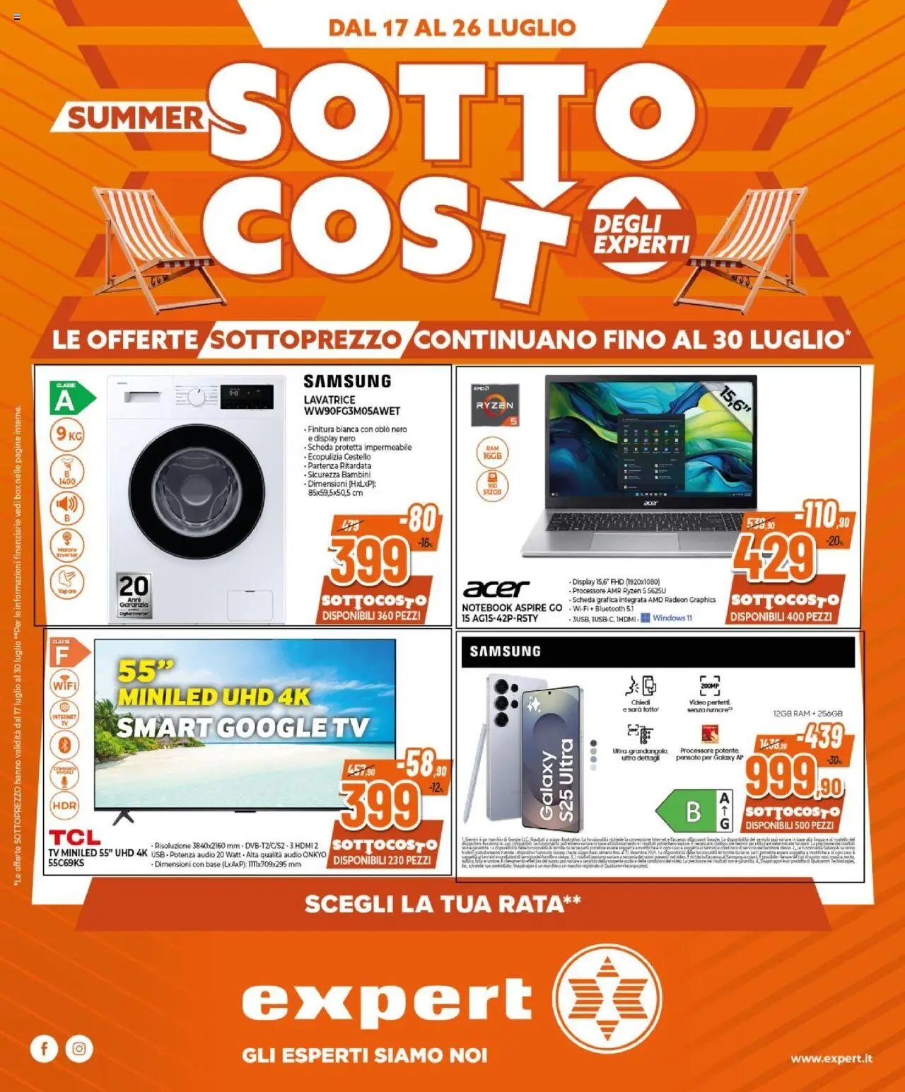 Volantino Expert valido da 17/07/2025 numero di pagina 1
