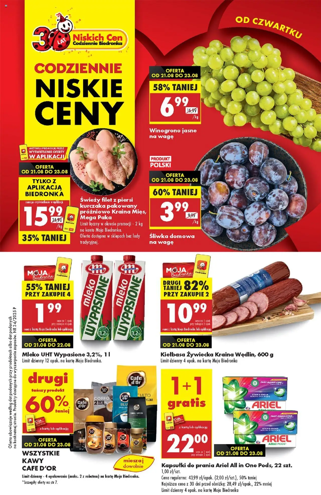 Biedronka gazetka promocyjna 21.08.2025 - "W tym tygodniu" - Numer strony 1