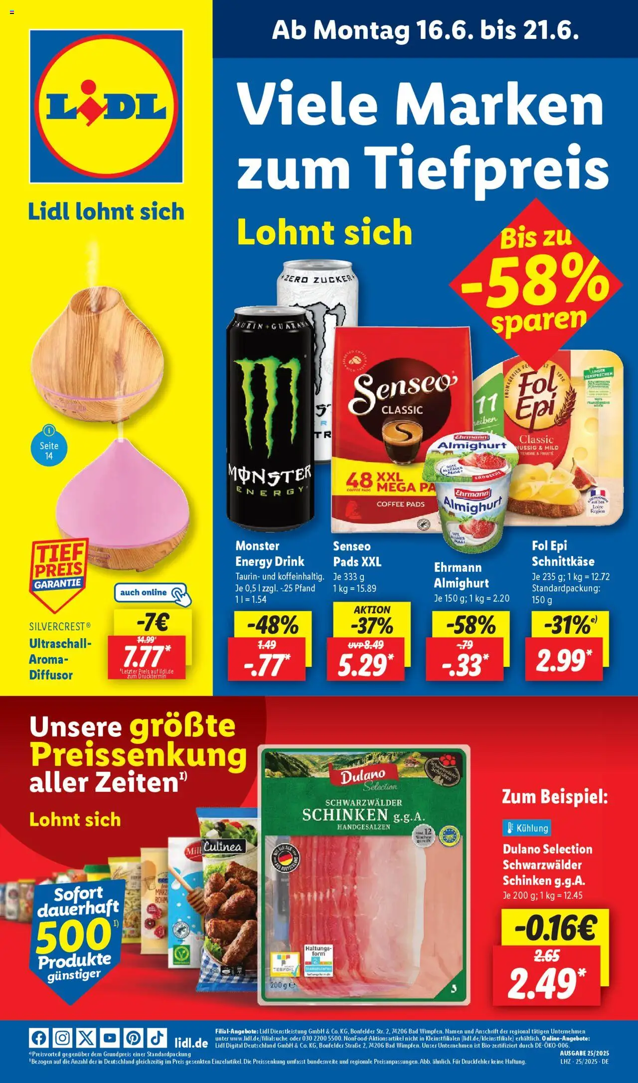 LIDL Prospekt ab Montag 16.06.2025 > Prospekt