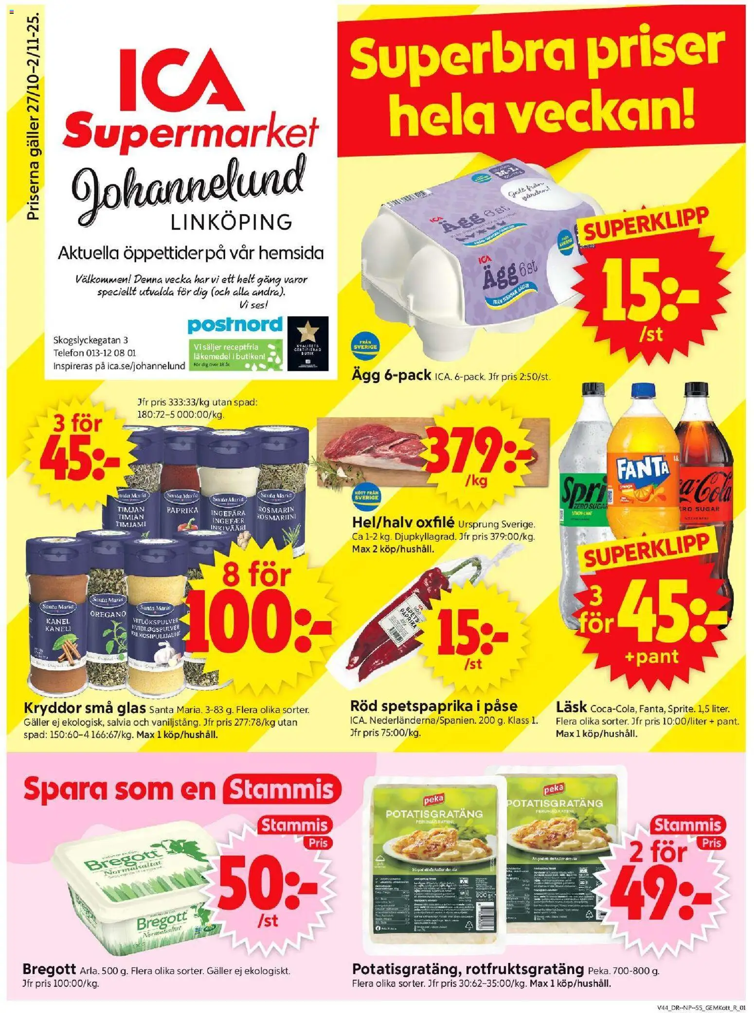Linköping är giltig 27/10 2025 > Veckans Erbjudanden gäller från 27/10/2025 till 02/11/2025 sidnummer 1
