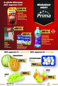 CBA Príma - Akciós újság CBA Príma megtekintése, amely érvényes 2025.08.21.-től