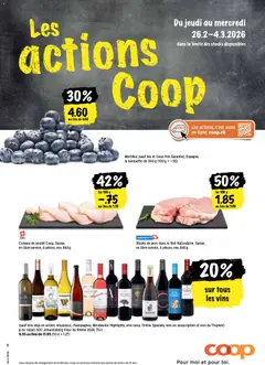 Vorschau des Merkblatts Les actions de la semaine vom Shop Coop gültig von 26.02.2026 bis 04.03.2026