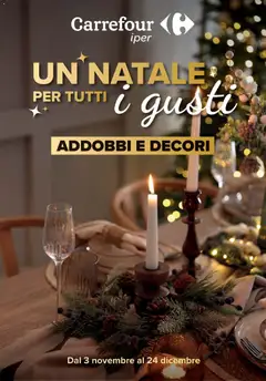 Anteprima dell'opuscolo Volantino Iper - Catalogo addobbo dal negozio Carrefour valido da 03/11/2025