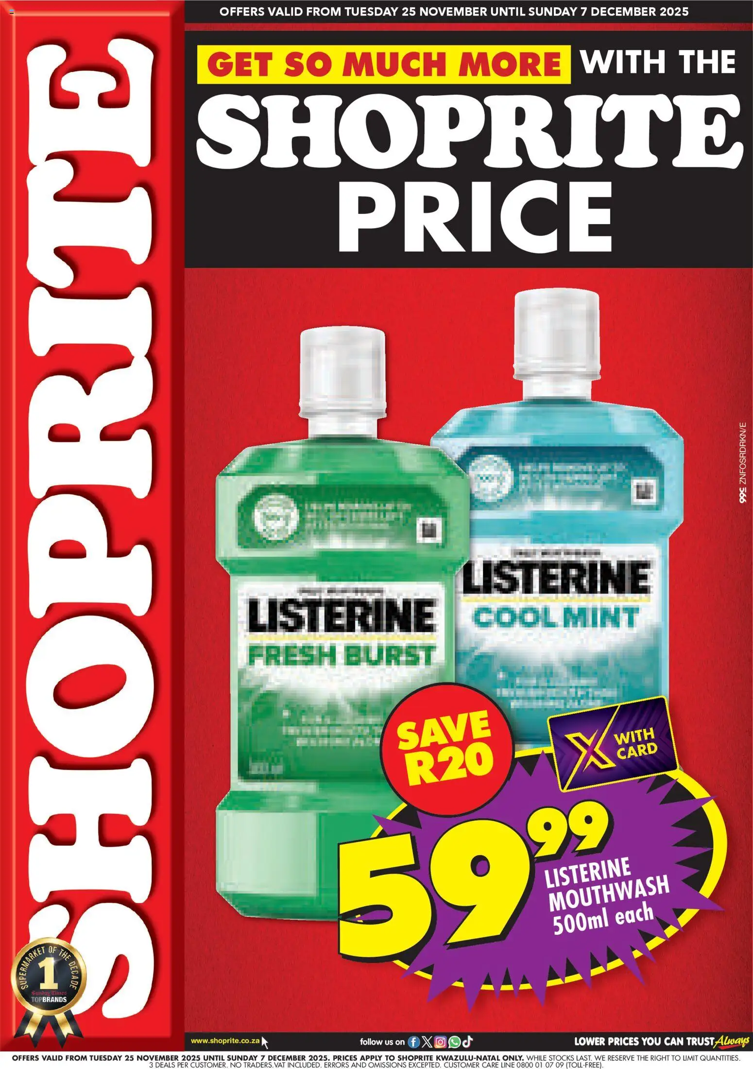 Preview of Shoprite flyer valid from 25/11/2025