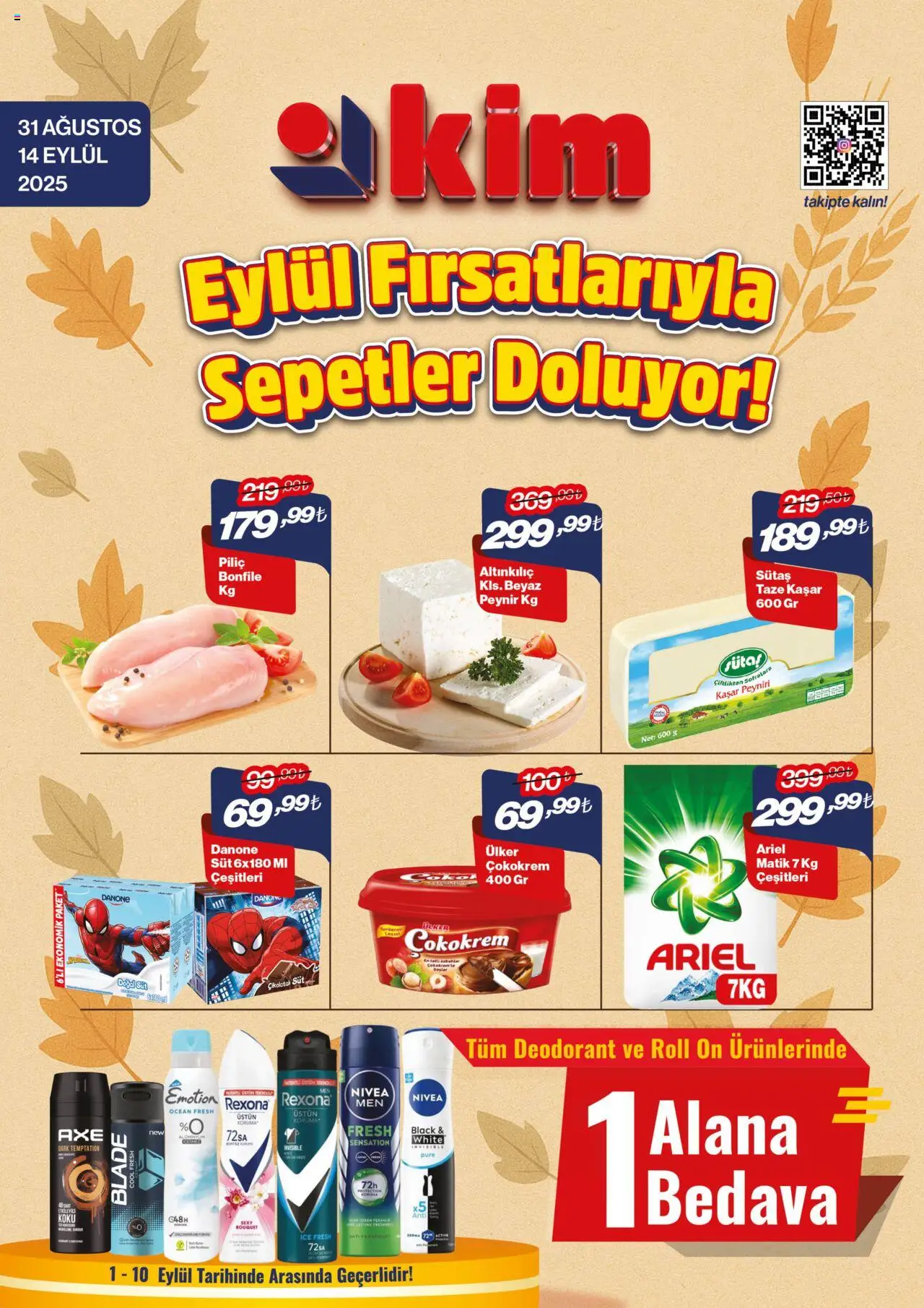 Kim Market Katalog (31 Ağustos 2025) > Broşür, Indirim - Sayfa numarası 1
