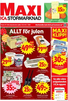 Förhandsgranska reklamblad Aktuella reklamblad ICA Maxi från butik ICA Maxi gäller från 01/12/2025