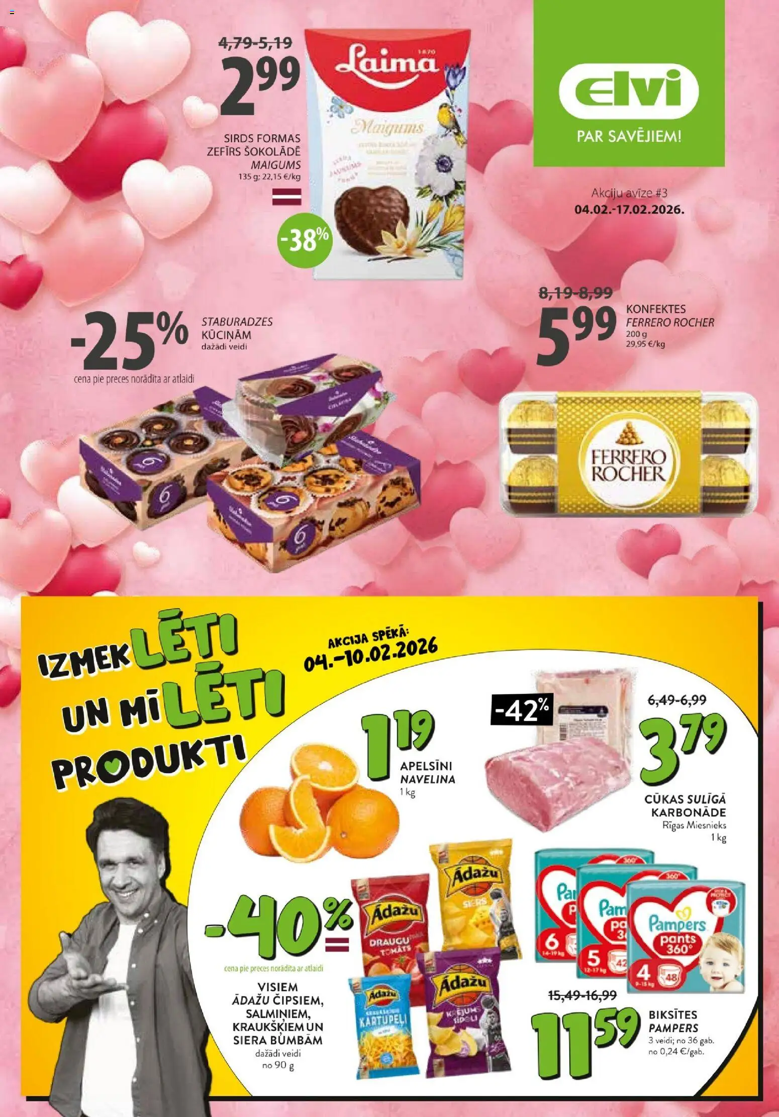 Skatīt Elvi akciju bukletu, derīgs no 04.02.2026.