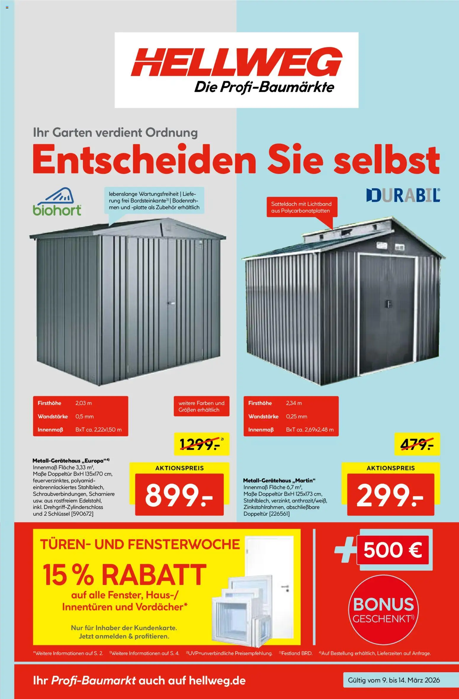 Vorschau von dem Prospekt des Geschäftes Hellweg, gültig ab dem 09.03.2026