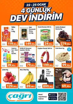 Çağrı Market 4 Günlük Dev İndirim 22.01.2026 - Broşürünün önizlemesi
