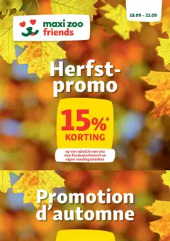 Voorbeeld van Folder / Publicité van winkel Maxi Zoo geldig vanaf 18/09/2025