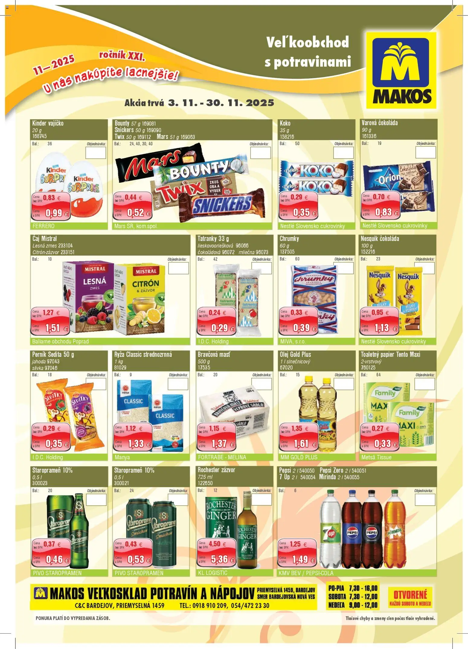 Náhľad Makos letáku platného od 03.11.2025
