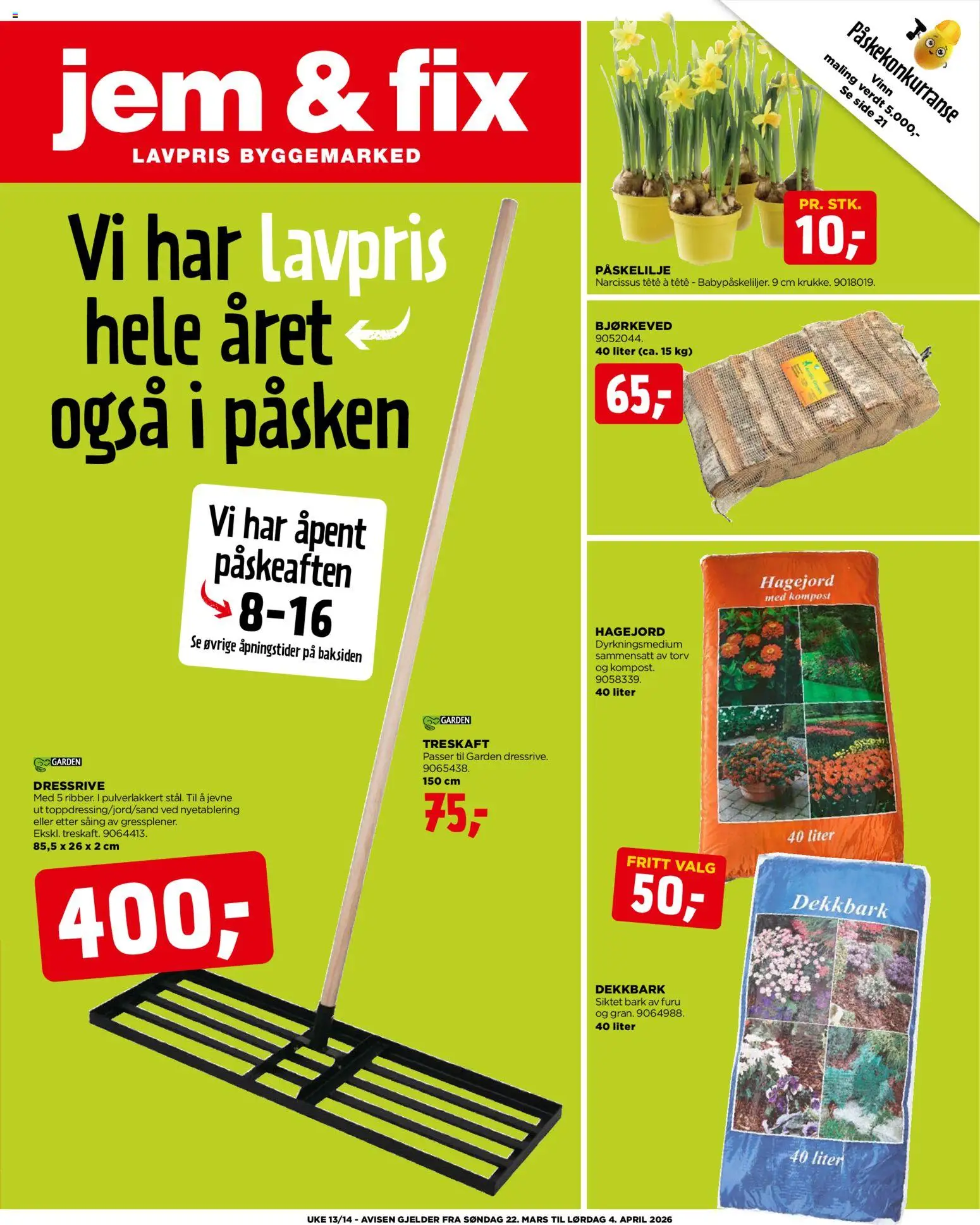 Forhåndsvis Jem & Fix kundeavis fra butikk Jem & Fix gyldig fra 22/03/2026