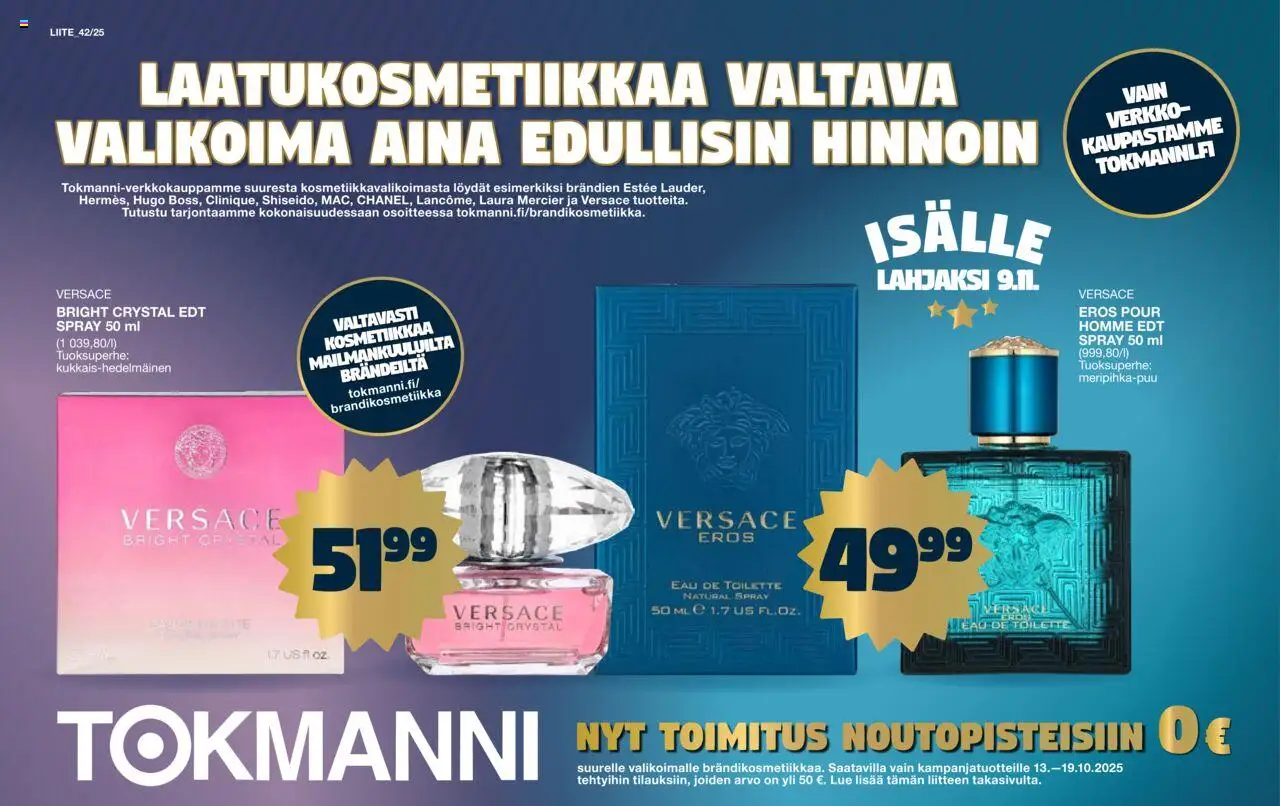 Tokmanni-kaupan Kosmetiikkaliite voimassa 13/10/2025 - Sivulla 1