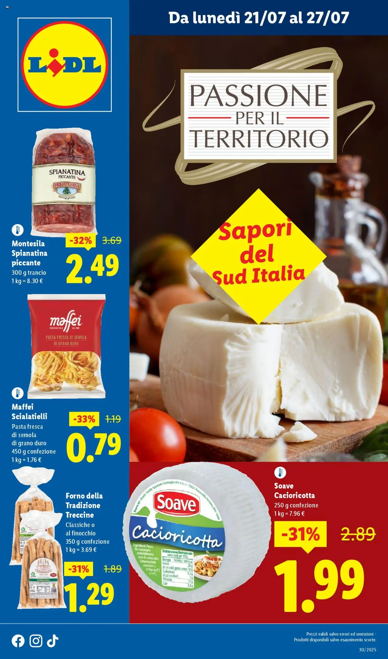 Volantino Lidl valido da 21/07/2025 numero di pagina 1 - Sale, Pasta, Semola, Forno, Il forno