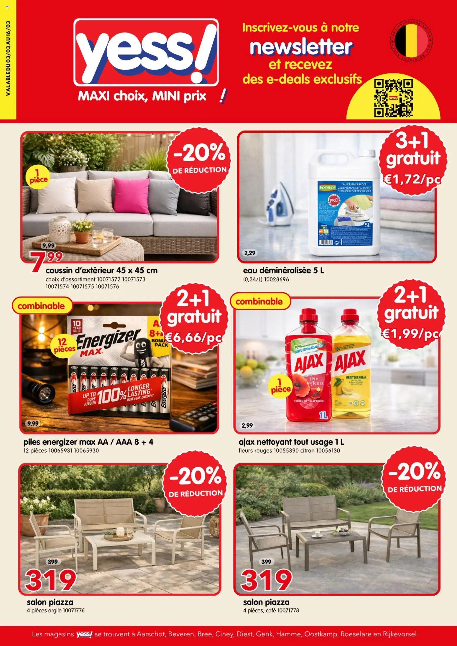 Voorbeeld van yess! Publicité van winkel yess! geldig vanaf 03/03/2026