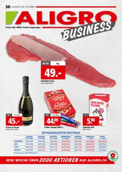 Vorschau des Merkblatts Aktionen Business Chavannes, Matran, Genf, Sitten vom Shop Aligro gültig von 08.12.2025 bis 13.12.2025