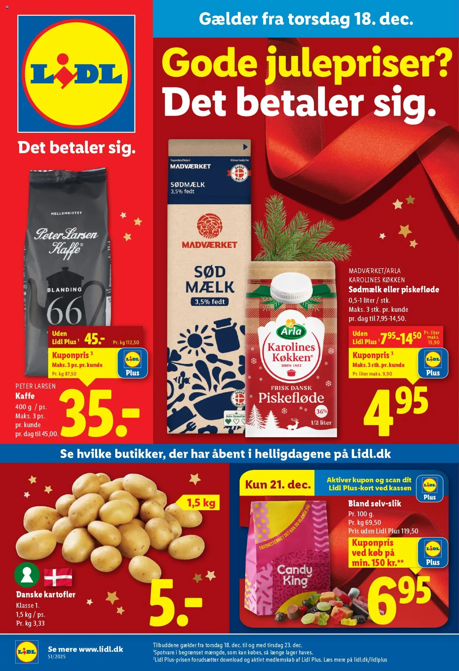 Eksempel på tilbudsavis Julepriser fra butik Lidl gyldig fra 18/12/2025