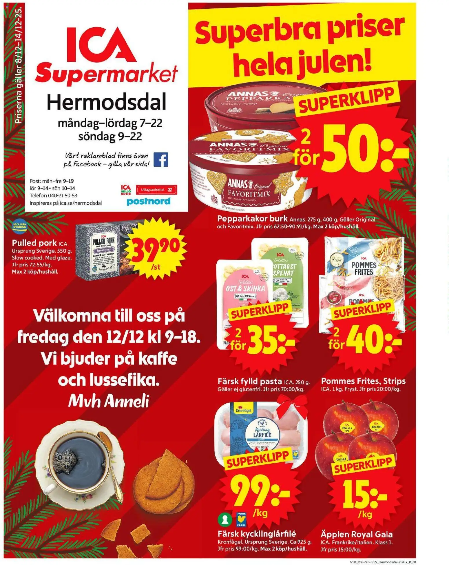 Förhandsgranska reklamblad Malmö från butik ICA Supermarket gäller från 08/12/2025