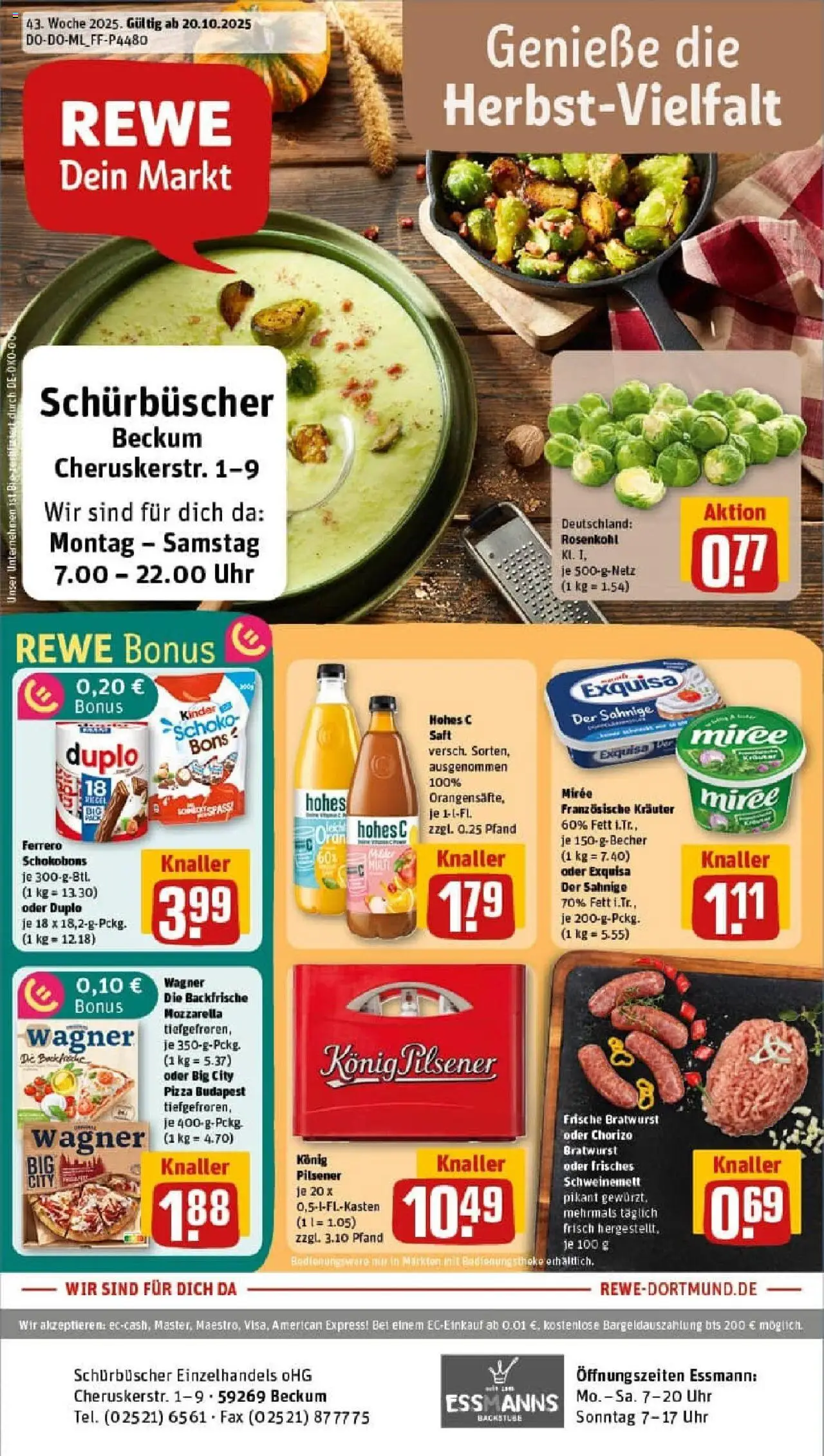 REWE Prospekt ab 19.10.2025 nächste Woche - Prospekt Beckum	