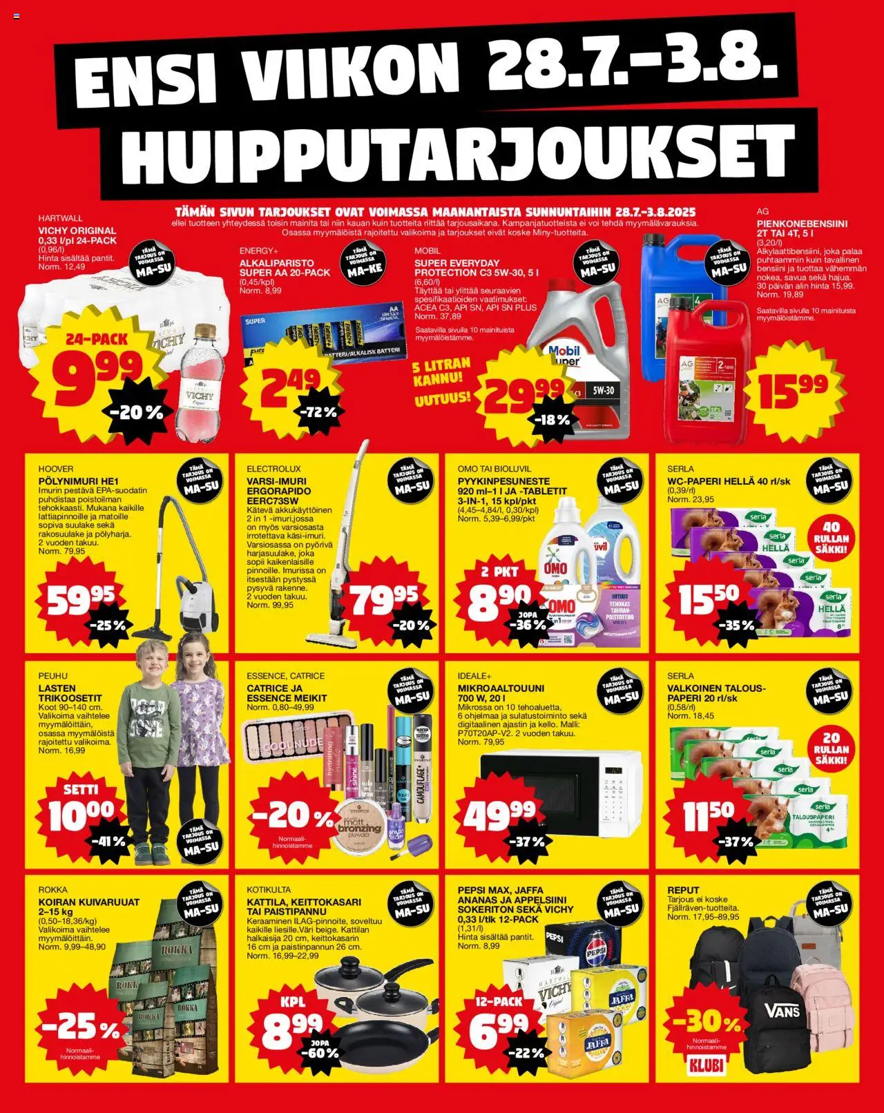 Tokmanni-kaupan Ensi viikon huipputarjoukset voimassa 28/07/2025 - Sivulla 1