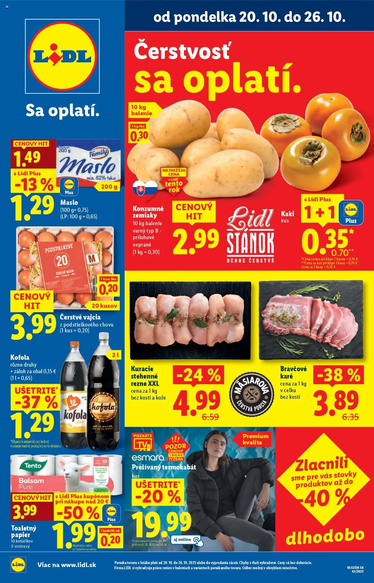 Nový LIDL leták od 20.10.2025 > Akčná ponuka online