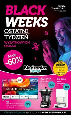 Pogląd gazetki "Black Friday" ze sklepu Biedronka ważnej od 06.11.2025