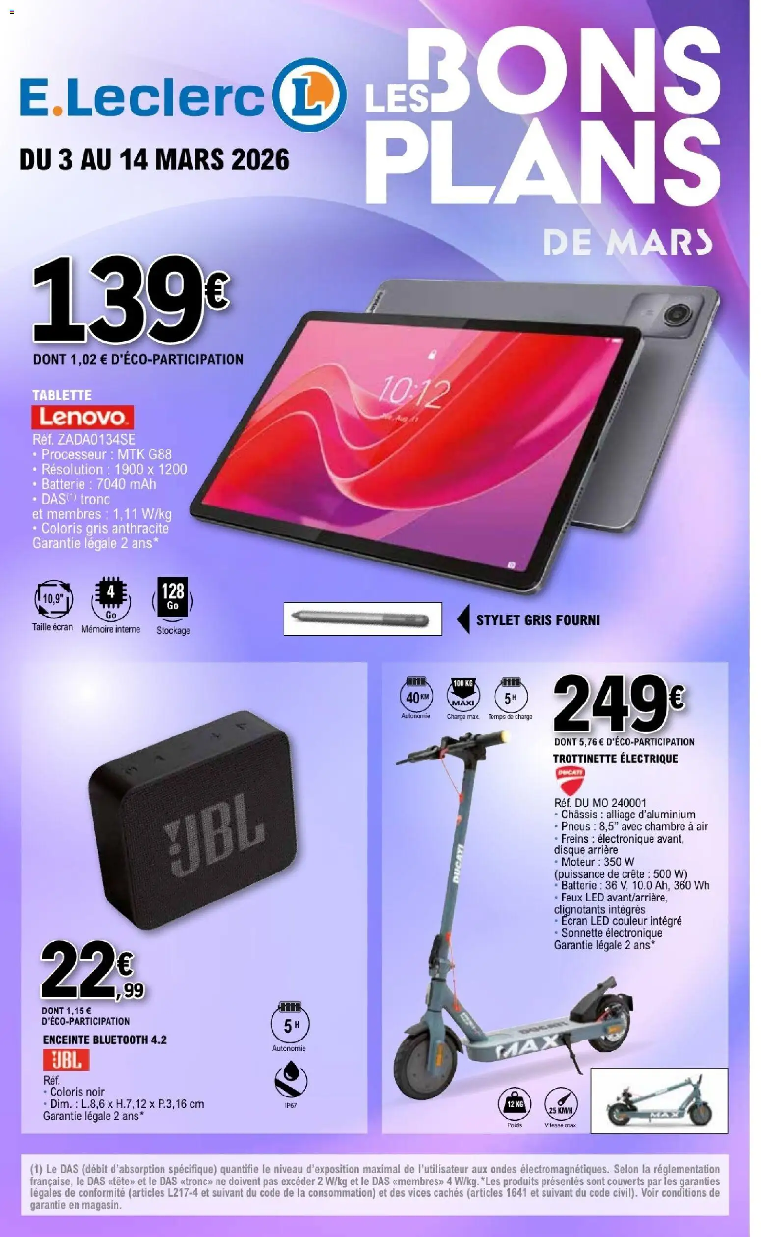 Prévisualisation de E.Leclerc - Bons plans mars 2026 du magasin E.Leclerc formulaire valide 03/03/2026