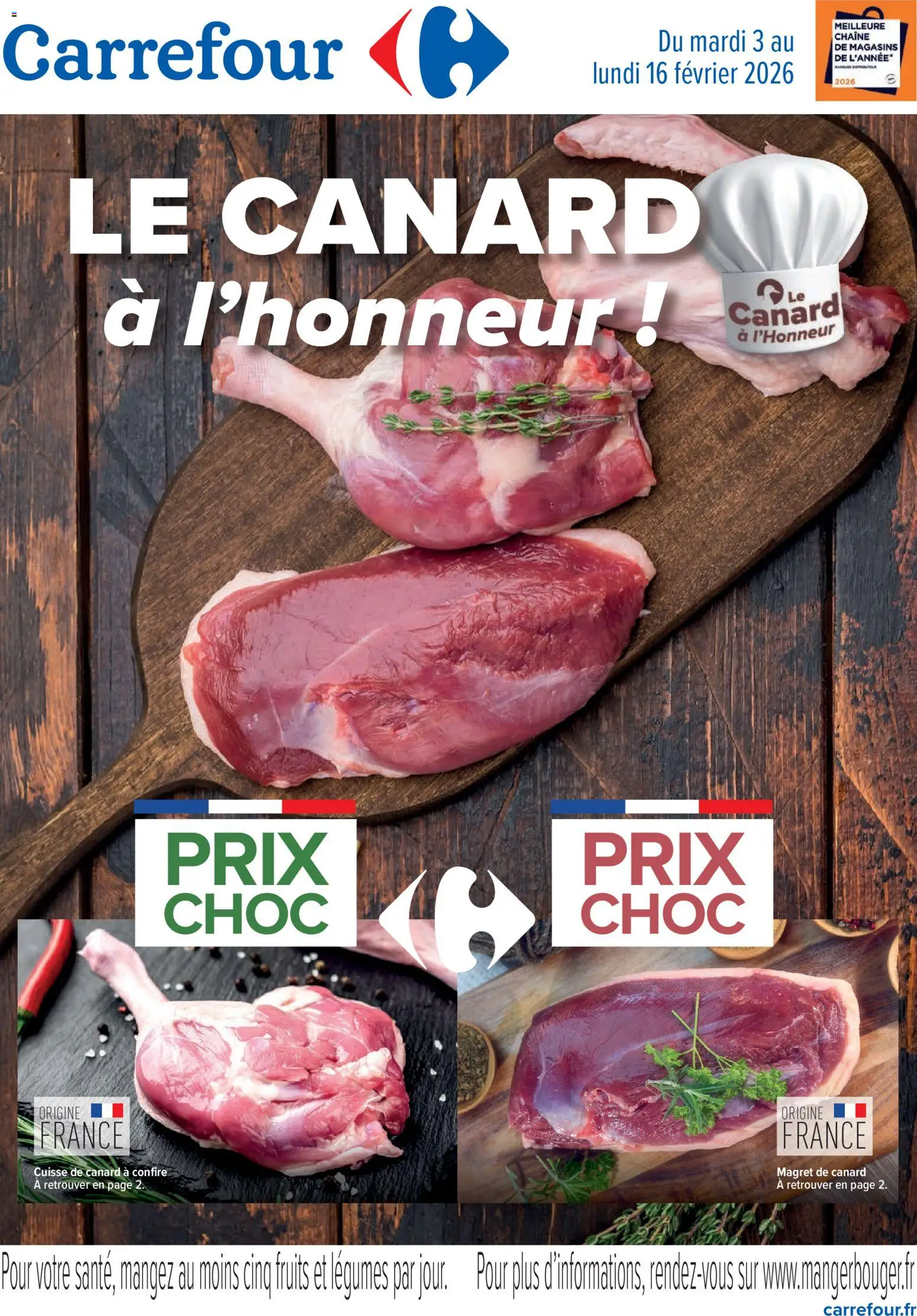 Prévisualisation de Le canard à l'honneur ! du magasin Carrefour formulaire valide 03/02/2026