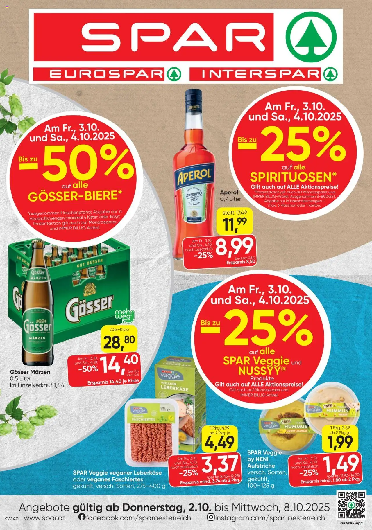  SPAR Flugblatt 02.10.2025 - Prospekt "Aktuelle Angebote" - Seite 1
