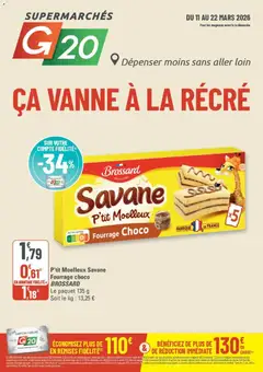 Prévisualisation de G20 Supermarchés catalogue du magasin G20 Supermarchés formulaire valide 11/03/2026