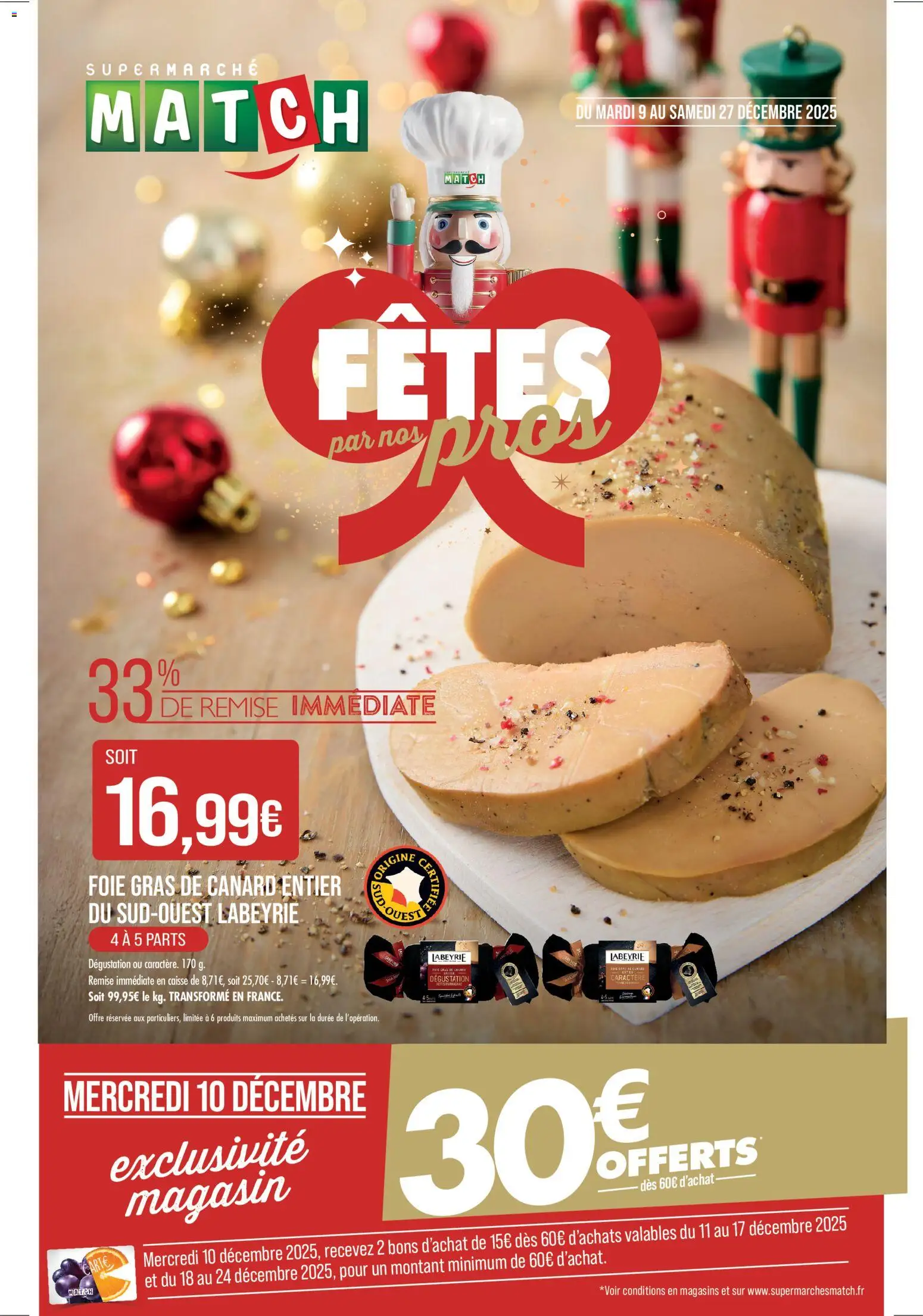 Prévisualisation de Fêtes par nos pros | Villerupt du magasin Match Supermarché formulaire valide 09/12/2025