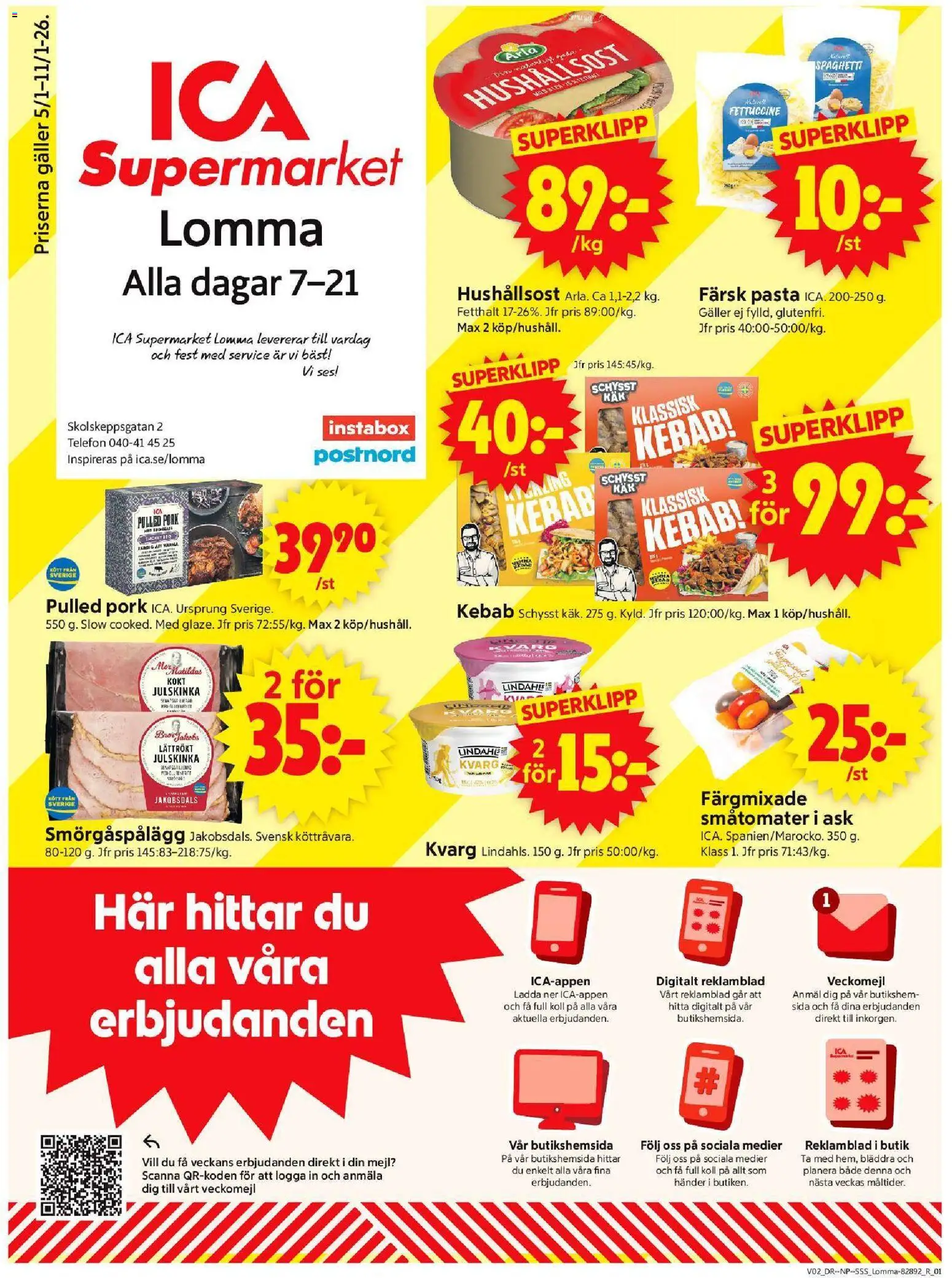 Förhandsgranska reklamblad Lomma från butik ICA Supermarket gäller från 05/01/2026