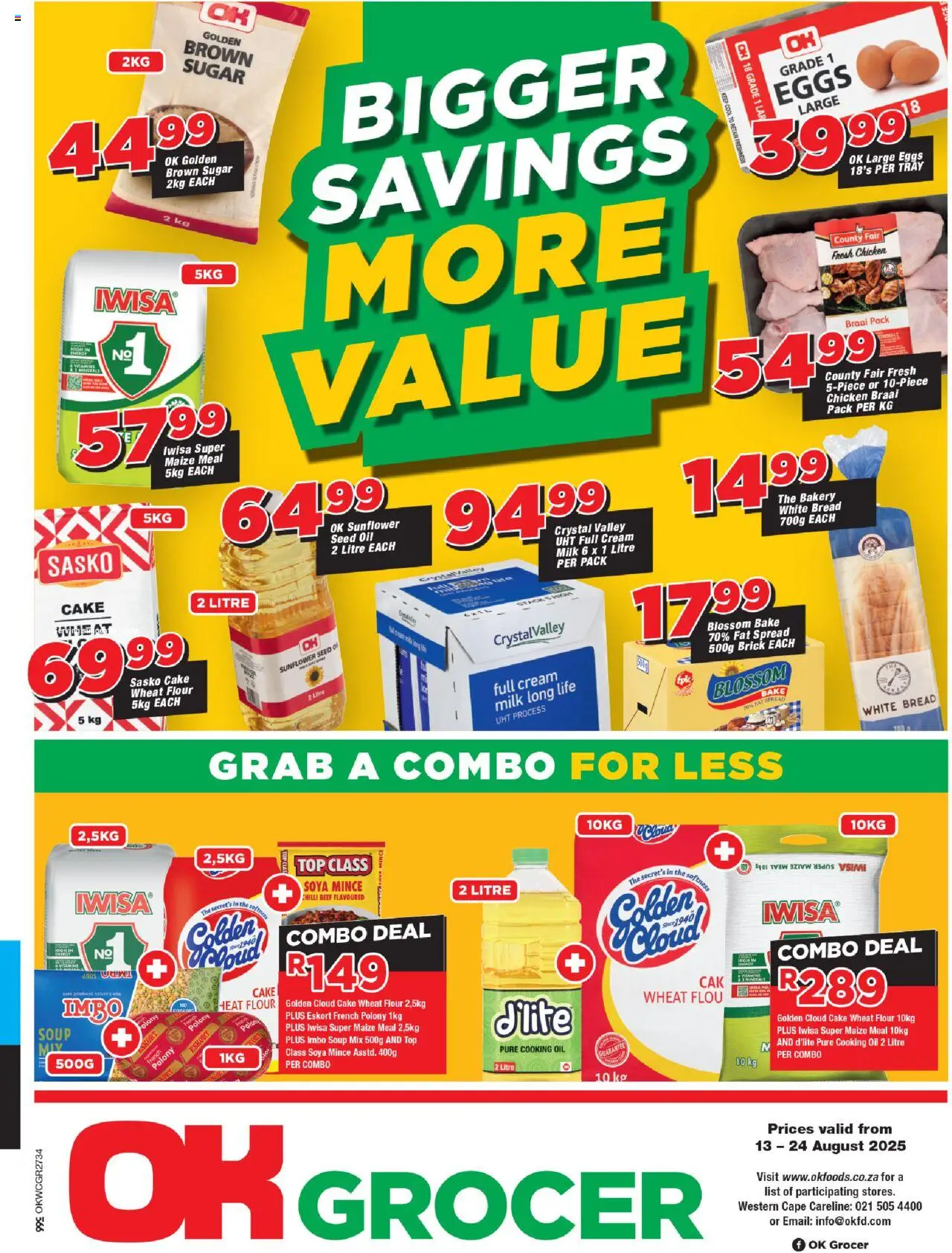 OK Foods Western Cape - OK Grocer from 13/08 - 24/08/2025 > Promotions