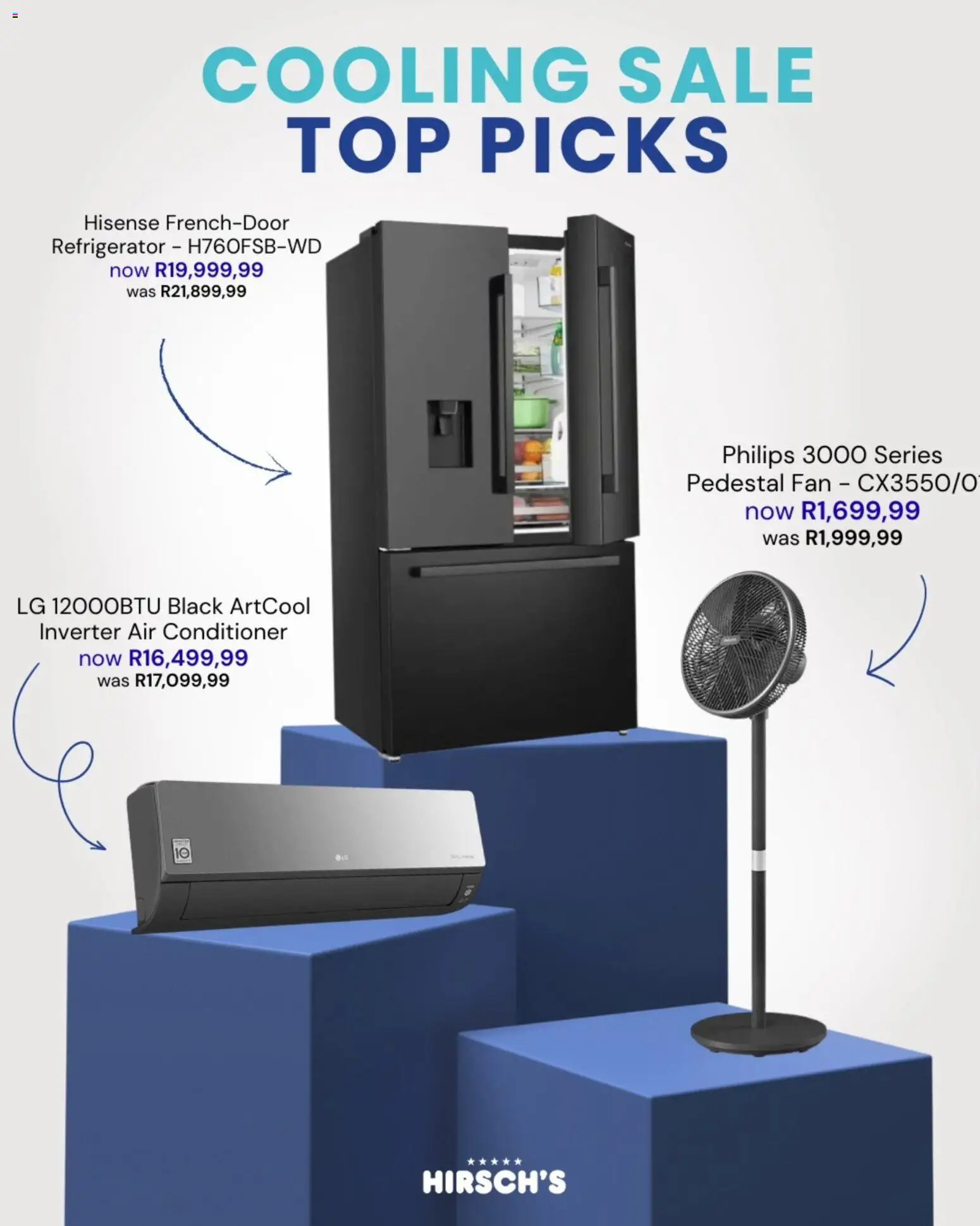 Preview of Hirsch's flyer valid from 26/01/2026 - Fan, Pedestal, Air conditioner, Refrigerator, Conditioner
