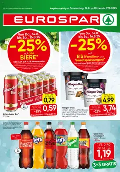 Vorschau der Angebote: Eurospar Niederösterreich gültig ab 14.08.2025
