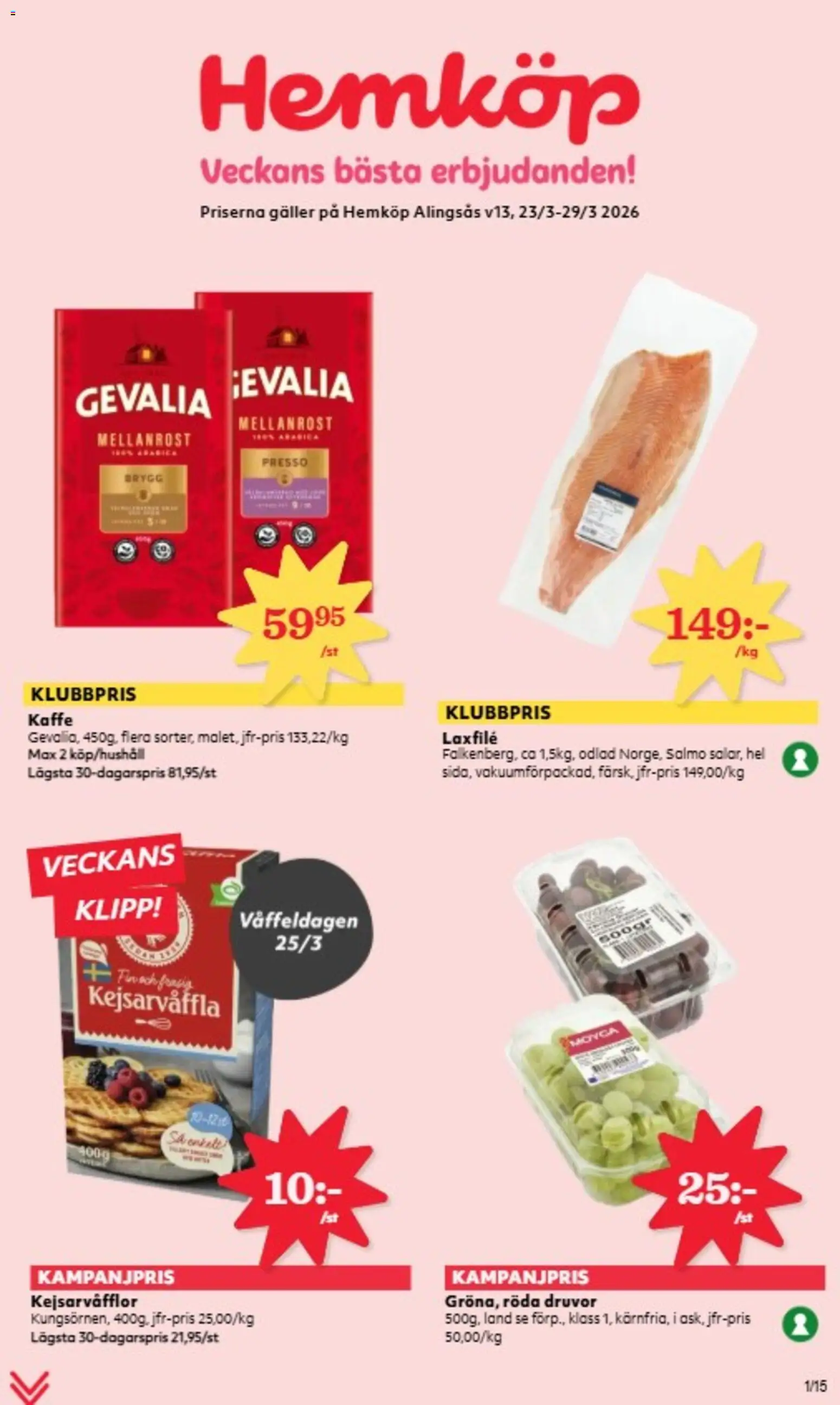 Förhandsgranska reklamblad Hemköp erbjudanden från butik Hemköp gäller från 23/03/2026