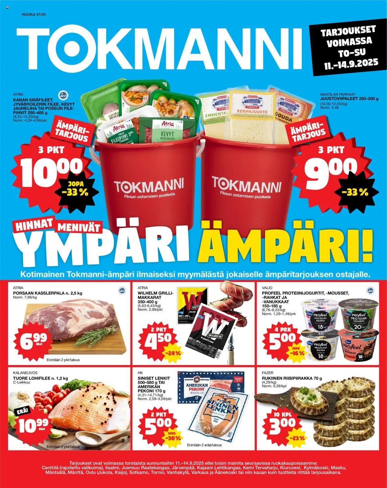 Tokmanni-kaupan Ruokatarjoukset voimassa 11/09/2025 - Sivulla 1